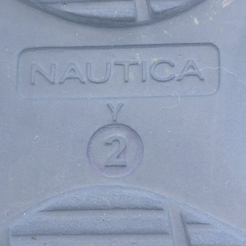 Nautica Kids Clogs Size 2 Navy Blue Water Shoes Slip On Beach Rubber